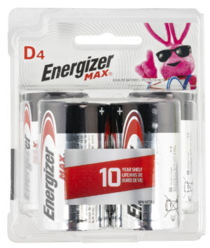 Energizer MAX D Alkaline Batteries 4-Pack
