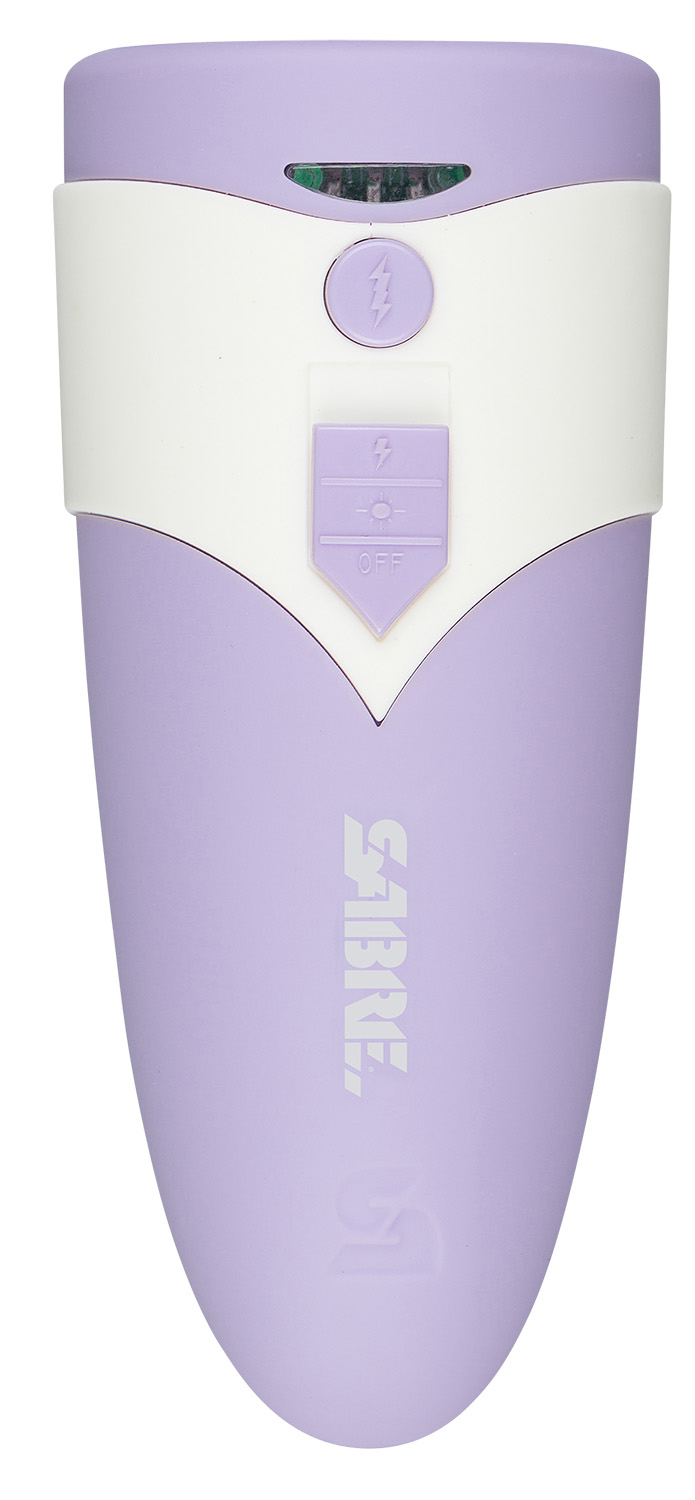 Sabre Mini Stun Gun Purple with Alarm & Flashlight