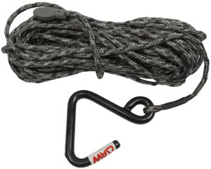 Hawk Jaw Hook Hoist Rope - 35' Black