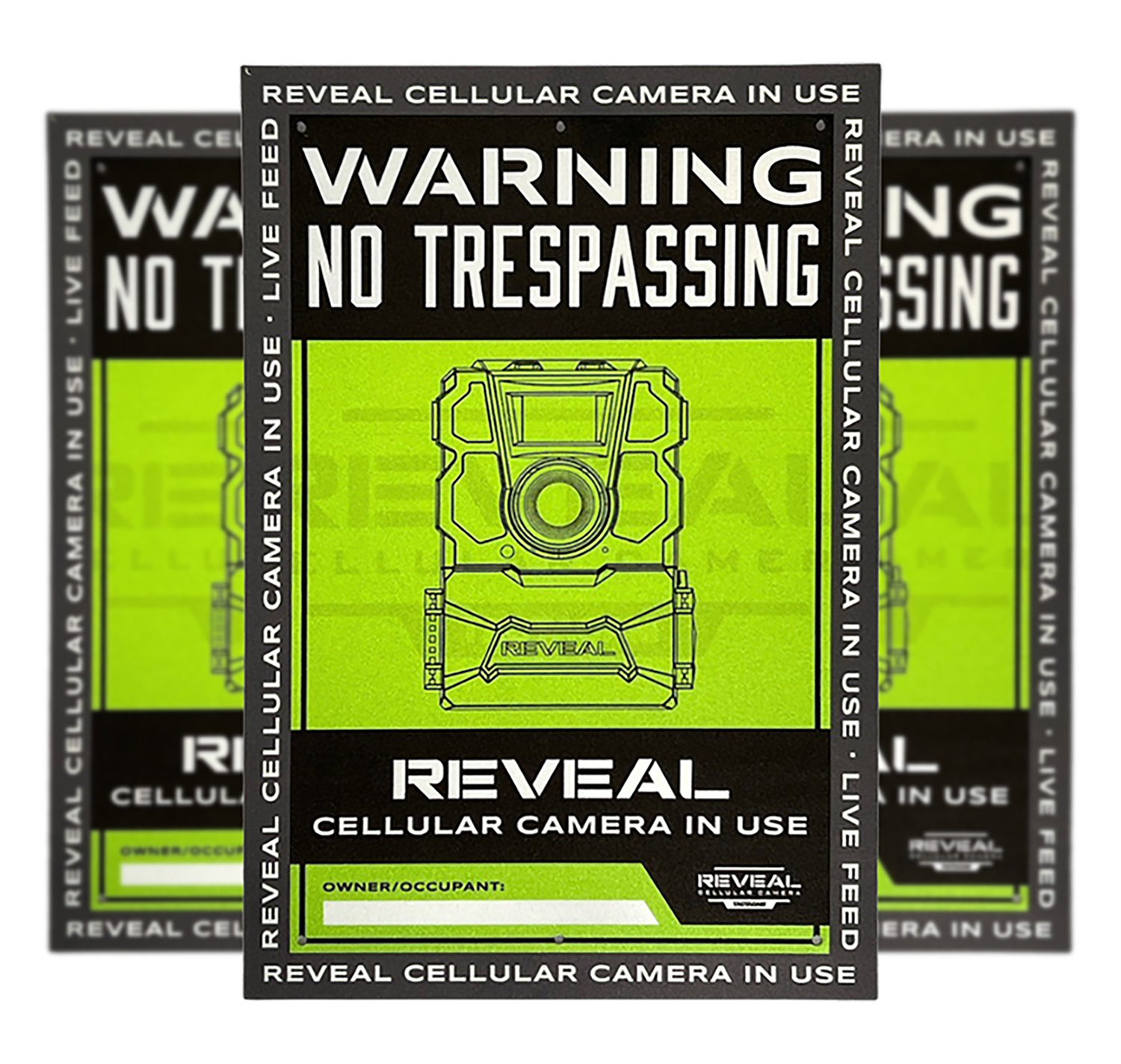Tactacam Reveal S1 No Trespassing Sign - Durable Plastic