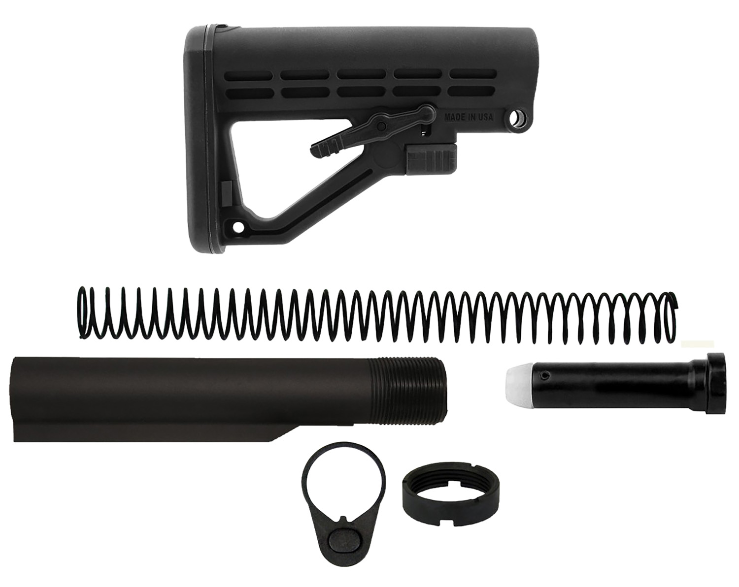 TacFire MAR050B Mil-Spec Buffer Tube  Black Matte AR-15