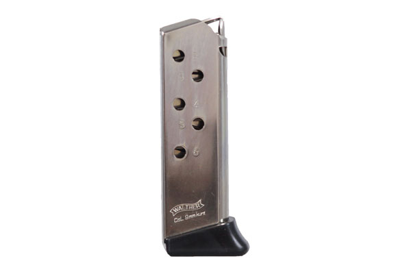 Walther PPK .380 ACP 6-Round Silver Magazine