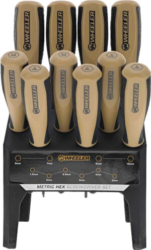 Wheeler 10-Piece Metric Hex Screwdriver Set