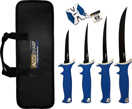 AccuSharp 6-Piece Fillet Knife Kit with Sharpener