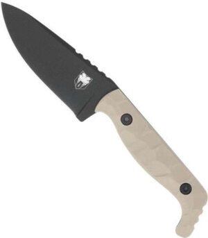 Cobratec King Pin Tan 4" Fixed Blade Knife - D2 Steel