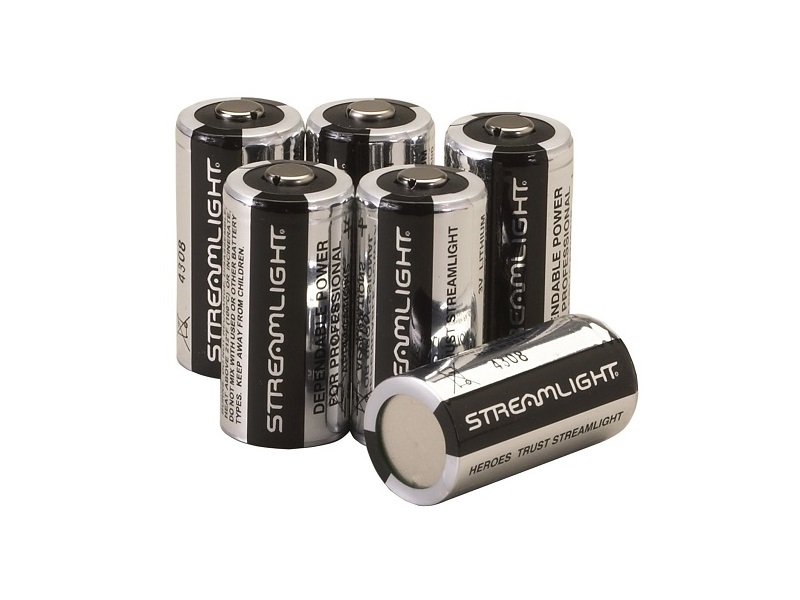 Streamlight CR123A 3V Lithium Batteries - 6 Pack