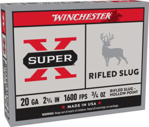 WINCHESTER SUPER-X 20GA 2.75" - 3/4OZ RIFLED SLUG 5RD 50BX/CS
