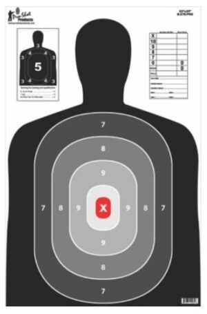 SPLATTER SHOT TARGET B27 - SILHOUETTE PRO 23"X35" 5PK