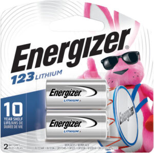 Energizer CR123A Lithium Batteries 2-Pack