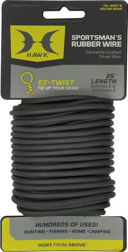 Hawk Sportsmans Rubber Wire - 25' Durable Coating