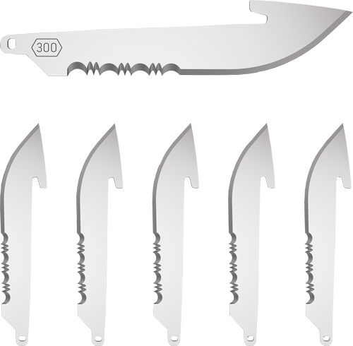Outdoor Edge 3" Razor EDC Drop Point Blades - 6 Pack