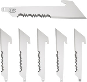 Outdoor Edge 2.5" Serrated Utility Blades - 6 Pack