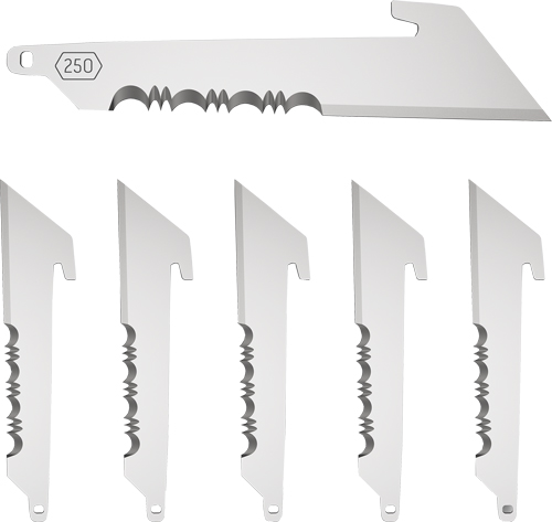 Outdoor Edge 2.5" Serrated Utility Blades - 6 Pack