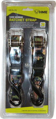 HME Ratchet Strap 1"x8' Camo 2 Pack