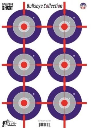 SPLATTER SHOT TARGET 12"X18" - MULTI-BULLSEYE 8PK