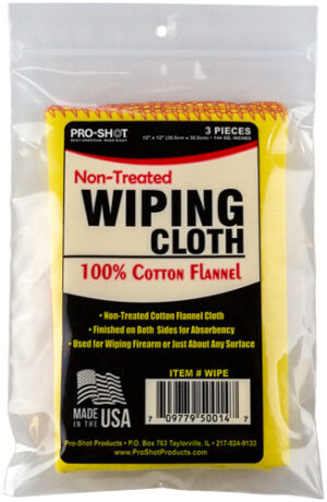 PRO SHOT NON-TREATED WIPE - CLOTH 12"X12" 3PK