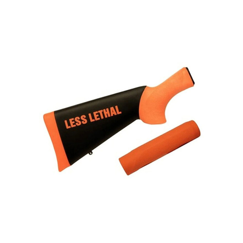 Hogue OverMolded Stock for Remington 870 - Black/Orange