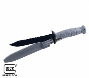 Glock Field Knife 6-1/2" Clip Point Blade Black Grey with Saw Bulk