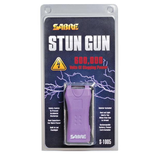 Sabre 600,000 Volt Mini Stun Gun with LED - Light Purple