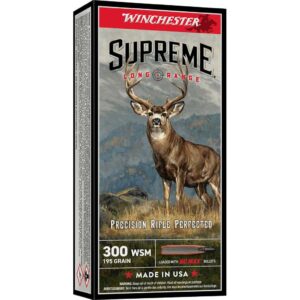 Winchester Supreme Long Range Rifle Ammunition .300 WSM 195gr PT 2900 fps 20/ct