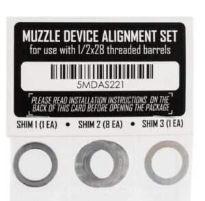 Rugged Suppressors Shim Kit 1/2x28 - Silver