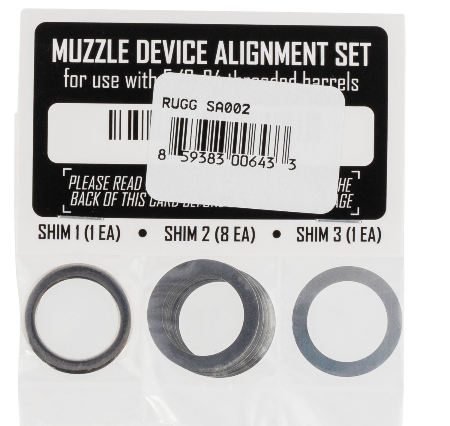 Rugged Suppressors Shim Kit 5/8x24 Accessory