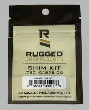 Rugged Suppressors .338 Cal Shim Kit for Muzzle Alignment