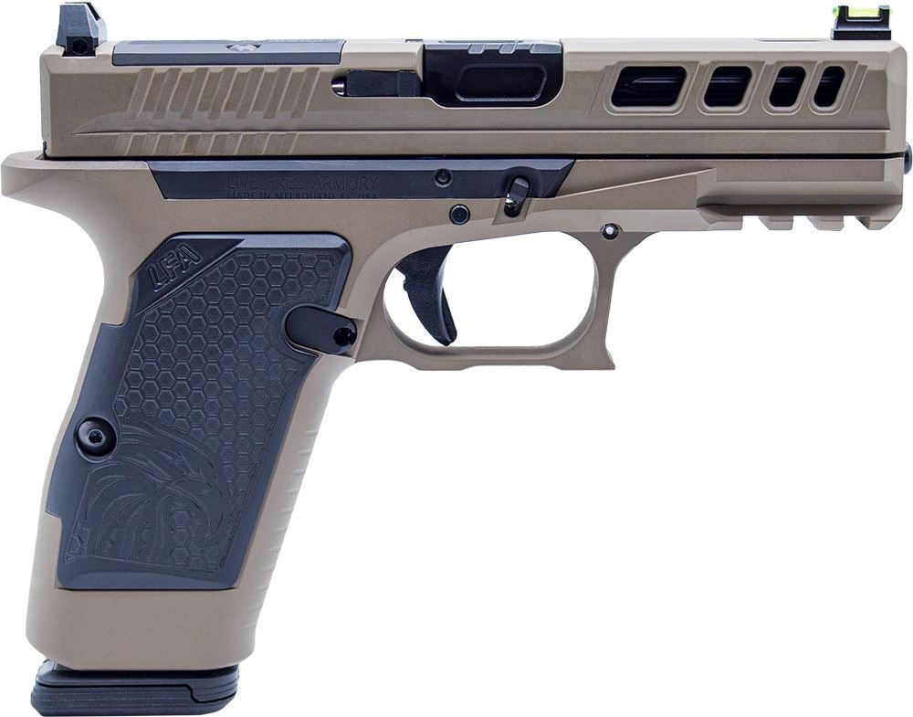 Live Free Armory LF AMPX 9mm Pistol, G19X Frame, 17-Rd FDE