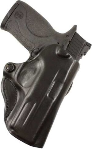 DESANTIS MINI SCABBARD HOLSTER - RH OWB LEATHER 1911 5" BLACK
