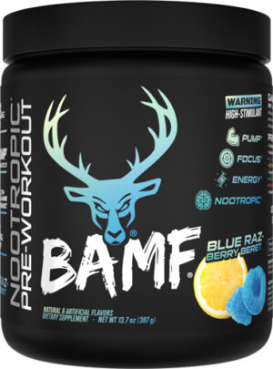 BUCKED UP PRE-WORKOUT BAMF - BLUE RAZ-BERRY BERET 30SERVING
