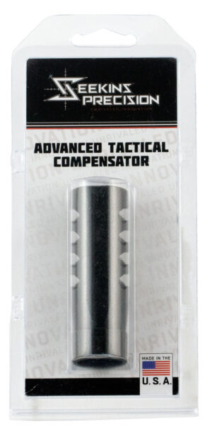 Seekins Precision 0011510039 ATC Muzzle Brake Black Melonite 416R Stainless Steel with 5/8"-24 tpi Threads for 7.62x51mm NATO AR-10