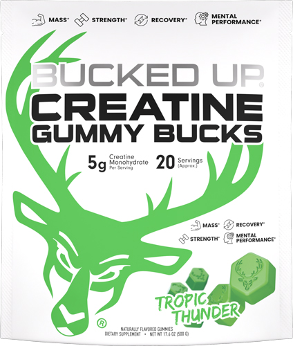 BUCKED UP CREATINE GUMMIES - TROPIC THUNDER 20 SERVINGS