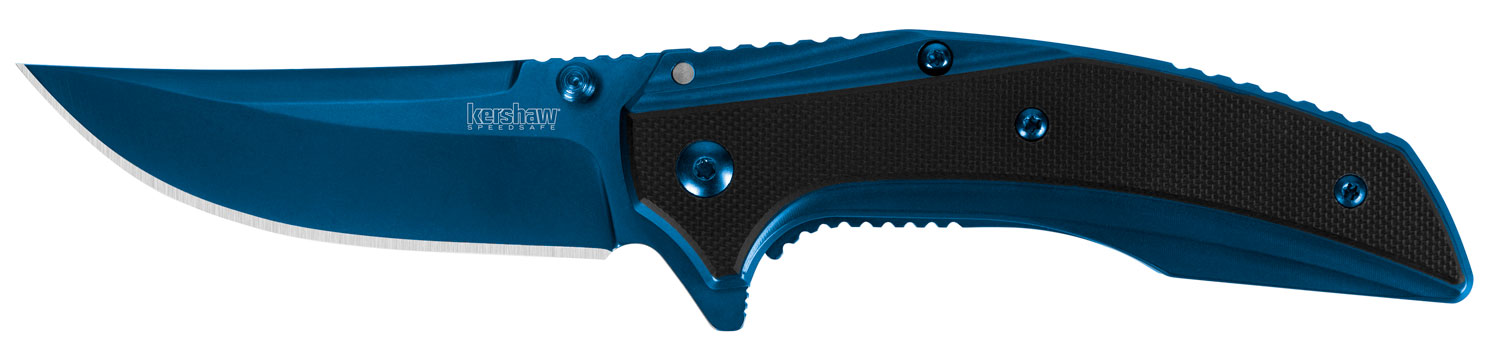 Kershaw 8320 Outright 3" Folding Knife - Blue PVD Blade