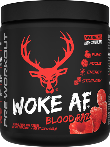 BUCKED UP PRE-WORKOUT WOKE AF - BLOOD RAZ 30 SERVINGS