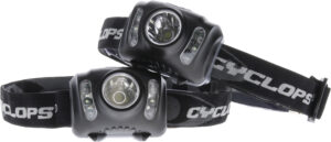 Cyclops CYCHL2102PK Headlamp  210 Lumens White Red/Green/White LED Bulb Black 2 Pack