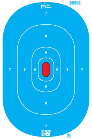 Pro-Shot SILHINTPBLUE SplatterShot  Silhouette Hanging Tagboard 12" x 18" Hi-Vis Blue Impact Enhancement White 8 Per Pkg