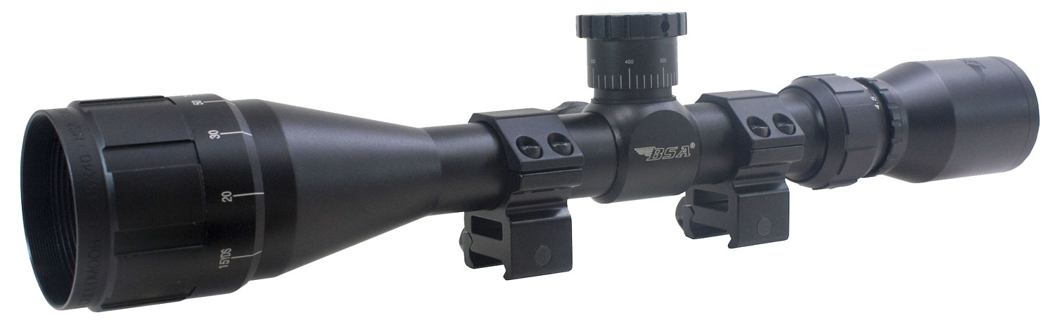 BSA Sweet 17 3-12x40mm AO Rifle Scope with Duplex Reticle