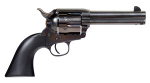 Taylors & Company 555161 Devil Anse  45 Colt (LC) Caliber with 4.75" Blued Finish Barrel, 6rd Capacity Blued Finish Cylinder, Color Case Hardened Finish Steel Frame & Matte Black Wood Grip