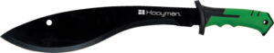 Hooyman Kukri Machete 21" with Sheath - Black/Green