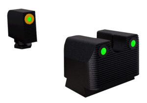 Rival Arms RA3A231G Night Sights for Glock MOS  Green Tritium Orange Outline Front Sight-Green Tritium Black Outline Rear Sight Glock 17/19