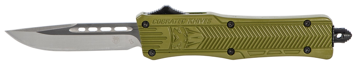 CobraTec CTK-1 2.75" OTF Knife - D2 Steel, OD Green
