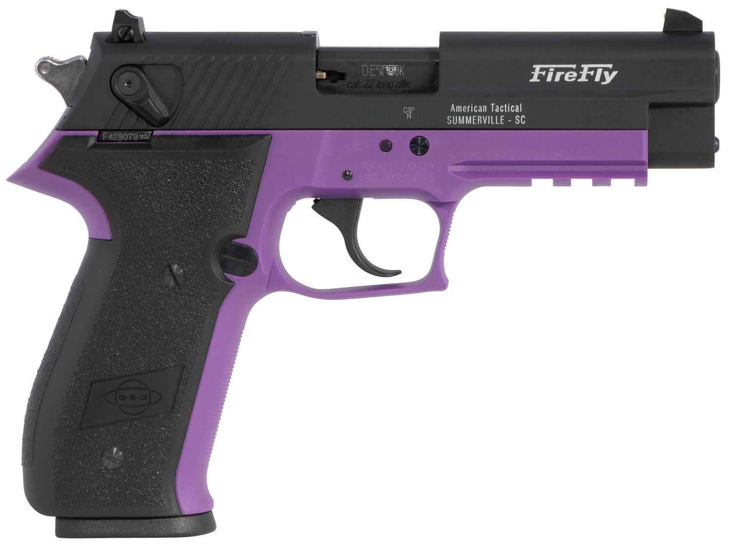 GSG FireFly .22 LR Pistol with Purple Frame - 10+1 Capacity
