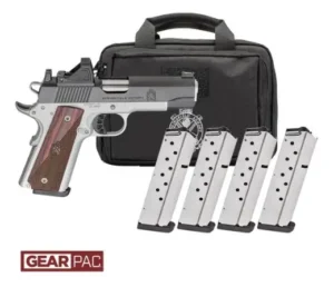 SPRINGFIELD ARMORY RONIN 1911 4.25" BL/STS 45ACP PSTL AOS U NOTCH F.O VIRIDIAN RFX11,BAG, 4 MAGS