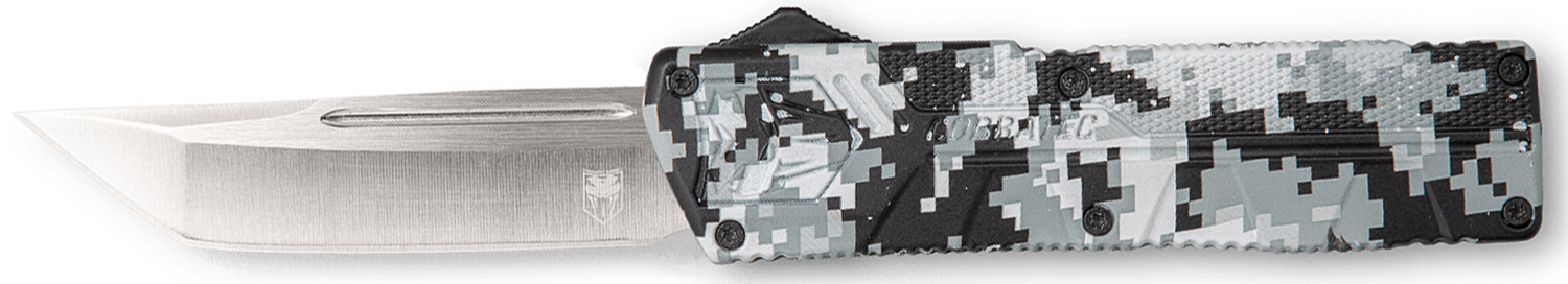 CobraTec 3.25" OTF Tanto Knife - Winter Digi Camo