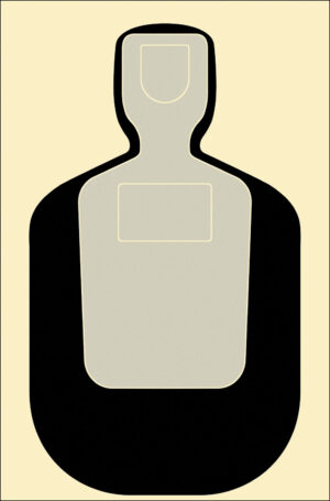 Action Target TQ19100 Qualification Standard Silhouette Paper Hanging 24" x 45" Black/Gray/White 100 Per Box