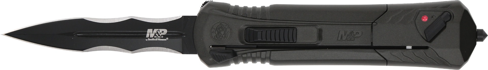 M&P SWC GRY BLK Serrated Automatic Knife 3.5"