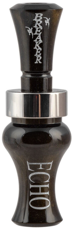 Echo Calls Breaker Single Reed Duck Call - Black Gold Pearl