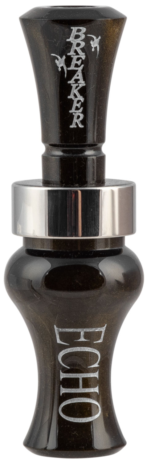 Echo Calls Breaker Single Reed Duck Call - Black Gold Pearl