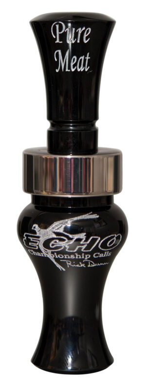 Echo Calls Pure Meat Double Reed Duck Call - Black Acrylic