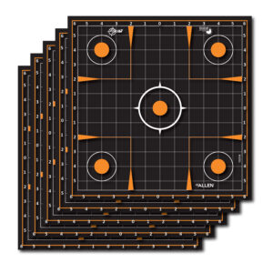 EZ-Aim 15314 Splash Reactive  Self-Adhesive Paper Black/Orange 12" Sight-In Grid 5 Pack